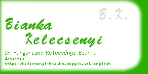 bianka kelecsenyi business card